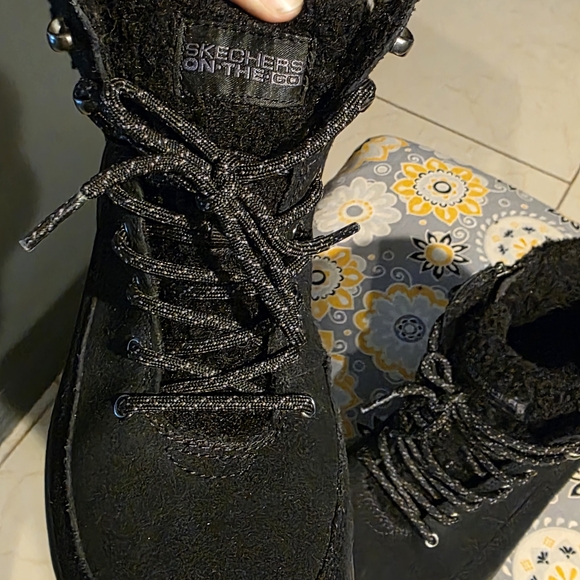 Black Skechers Ankle Boots - Picture 8 of 9